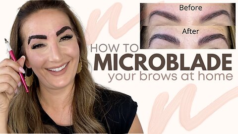 DIY MICROBLADING from home // Eyebrow tattoo