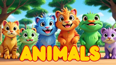 Animals song for Kids | Learn Animals names in English | Nursery Rhymes | Kids Vocabulary