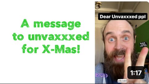 A message to unvaxxxed for X-Mas!