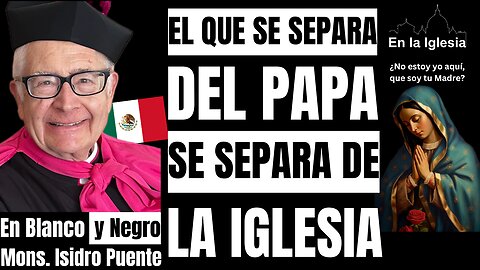 QUIEN SE SEPARA DEL PAPA SE SEPARA DE LA IGLESIA. MONS. ISIDRO PUENTE