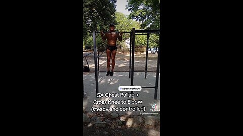 5X Chest Pullup + Cross Knee to Elbow (steady and controlled)