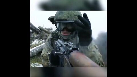 Mobilised Russian marines cross an obstacle line with psychological elements in Kaliningrad region.