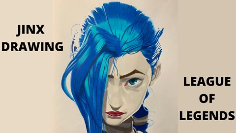 Jinx Drawing From Arcane (League of Legends)