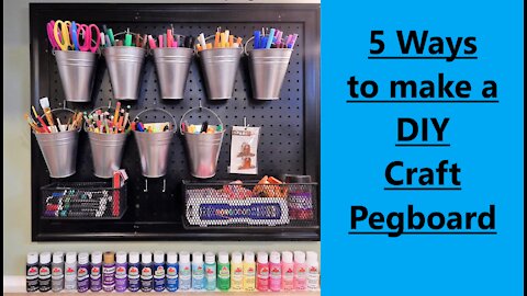 DIY Craft Pegboard - 5 ways to make a pegboard