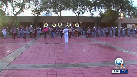 Ram Regiment Band at Palm Beach Lakes Community High performing at the Sugar Bowl on New Year’s Day