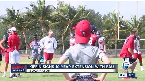 FAU football coach Lane Kiffin Signs 10-year extension