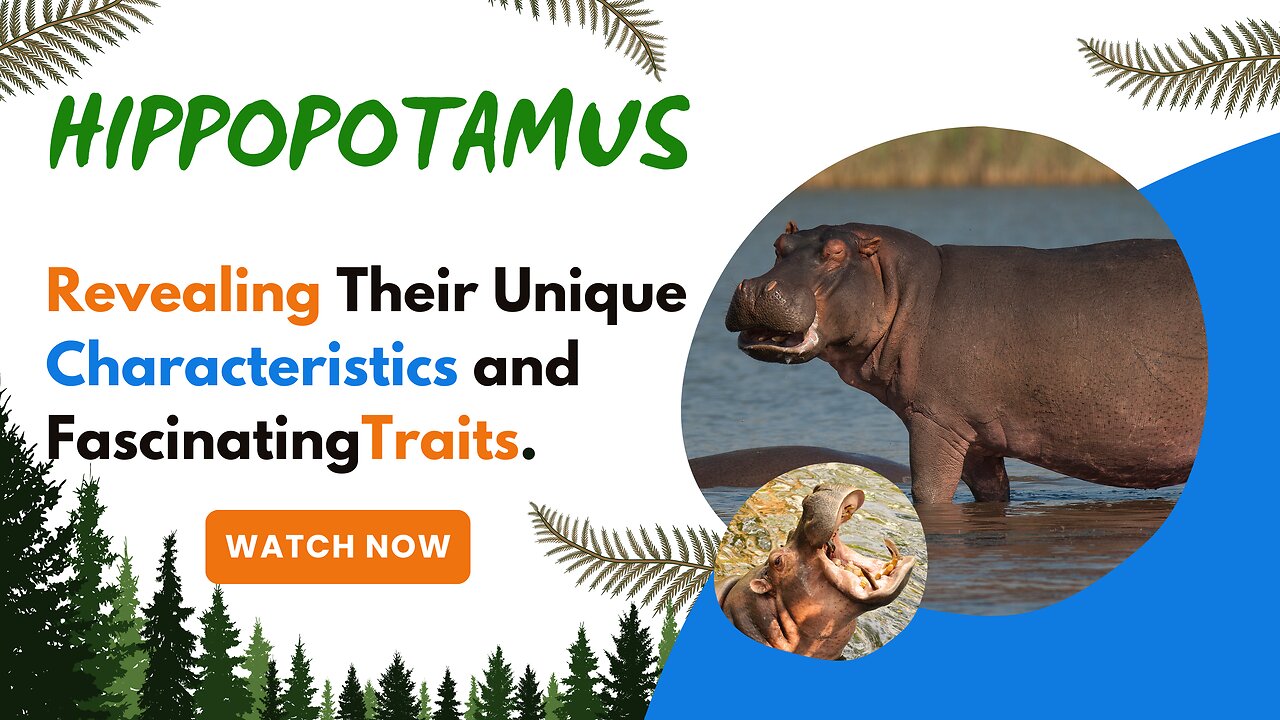 Hippopotamus, Revealing Their Unique Characteristics and FascinatingTraits.