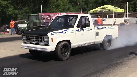 V8 Ford Ranger Drag Racing Outlaw Street Cars at Kil Kare