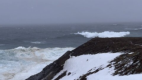 Incredible waves at Cape Spear, NL