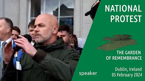 speaker - National Protest, Dublin , Ireland - 05 Feb 2024