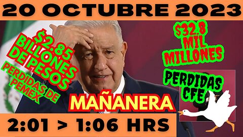 💩🐣👶 AMLITO | Mañanera *Viernes 20 de Octubre 2023* | El gansito veloz 2:01 a 1:06.