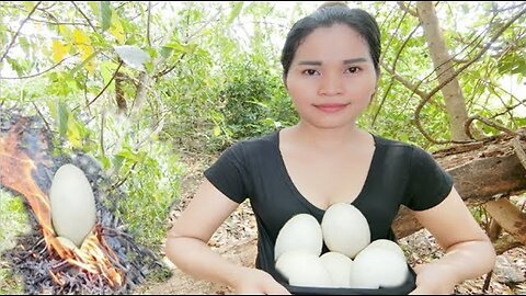 Boiled Baby egg ducks In the ground - eating delicious (My life)