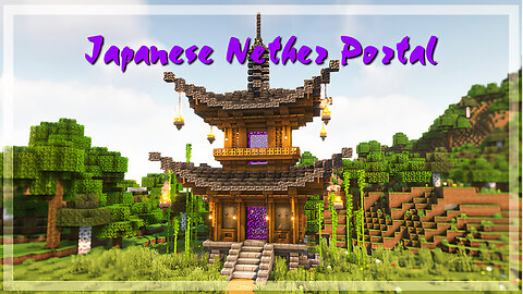 Minecraft : How to build a Japanese Nether Portal | Tutorial