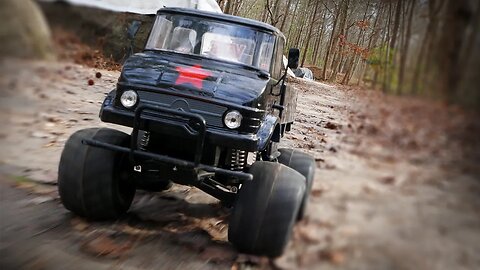 Tamiya Unimog Wheelie's Second 1st Run - CW-01 Jumping Action