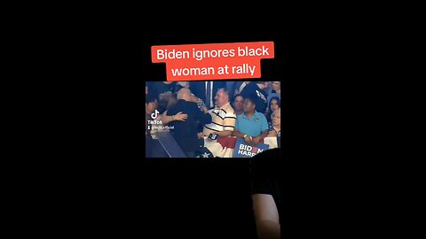 Biden Ignores Black Woman At Rally!