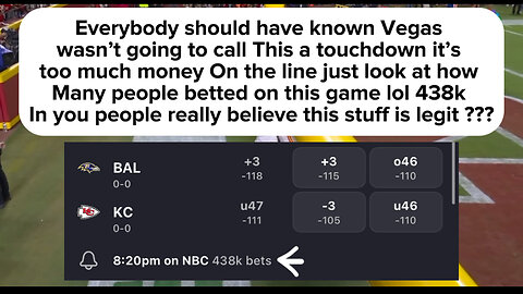 Rigged Baltimore Ravens vs Kansas City Chiefs | 438k BETS WHEN WILL YOU WAKE UP ?? #rigged #nfl