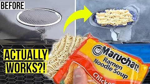 Fixing My Bumper WITH RAMEN NOODLES!! (impressive results)