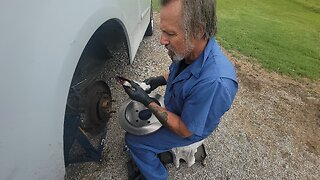 REPLACING THE BRAKE PADS AND ROTORS ON THE F-150.