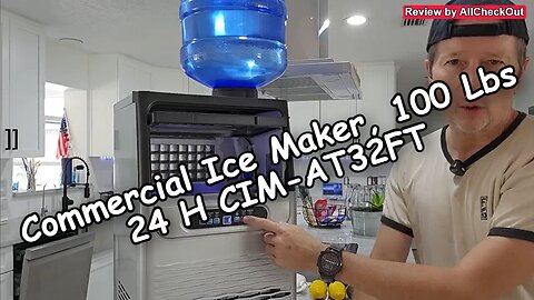 Commercial Ice Maker CIM-AT32FT Review | 100lbs/24H Ice Machine with Dual Water Inlet Modes 2024