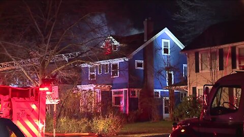 3 residents displaced after fire heavily damages Cleveland Heights home