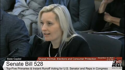 Madeline Malisa Speaks to Rank Choice Voting in Wisconsin Senate Hearing