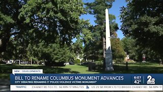 Bill to rename Columbus Monument advances