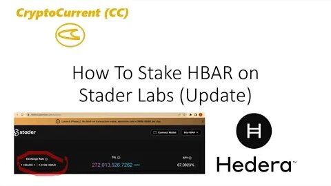 How to Stake HBAR/HBARx on Stader (update)