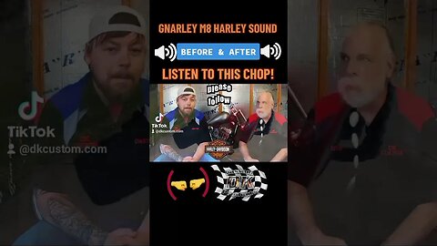 🔊GNARLEY M8 HARLEY SOUND💥LISTEN TO THE CHOP❗