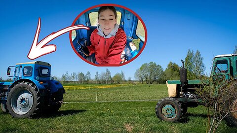 Dessy Driving TRACTOR for the First time