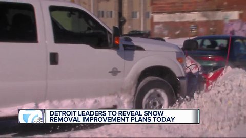 Detroit leaders to reveal snow removal improvement plans