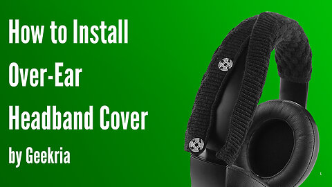 How to lnstall Over Ear Headphones Headband Cover | Geekria