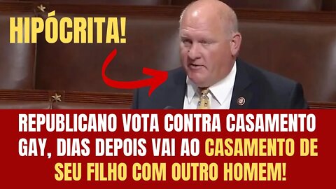 REPUBLICANO VOTA CONTRA CASAMENTO GAY, DIAS DEPOIS VAI A CASAMENTO DO SEU FILHO COM OUTRO HOMEM!