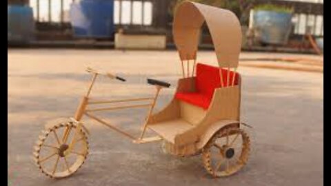 HOW TO MAKE RICKSHAW FROM CARDBOARD #cardboard #diy