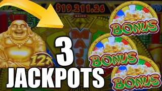 3 Jackpots On MAX Bet! LUCKY Buddha High Limit Slot Machine