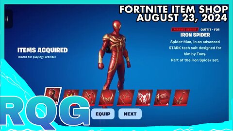 “NEW” IRON SPIDER BUNDLE IS HERE! FORTNITE ITEM SHOP (August 23, 2024)