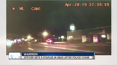 Dashcam footage released after officer injured in police chase in Warren