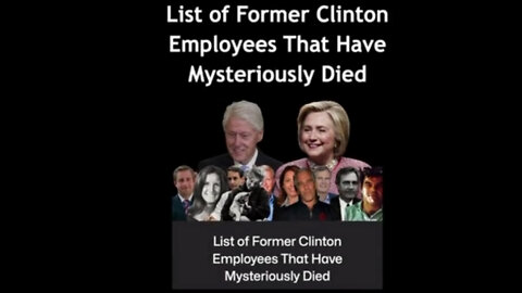 List of Former Clinton Employees That Have Mysteriously Died