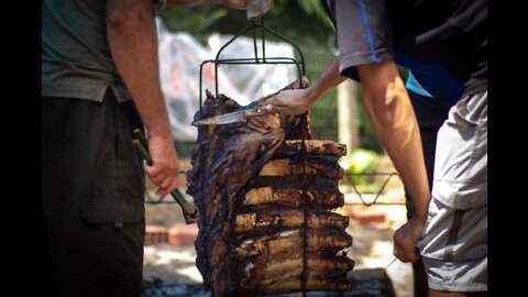 Beef Rib with Grilled Lettuce and Citrus Butter