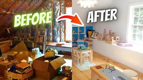 From Scary Attic to Kids playroom Renovation / Transformation