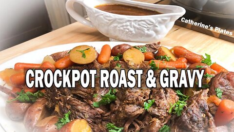 CROCKPOT ROAST RECIPE with DELICIOUS GRAVY | How to Cook a Flavorful Roast in your Crockpot