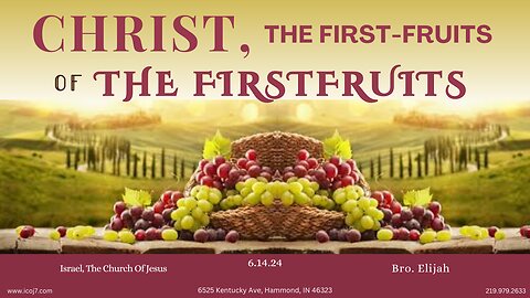 CHRIST, THE FIRST-FRUITS OF THE FIRSTFRUITS