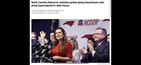 NC REP. TRICIA COTHAM CHANGES PARTIES FROM DEMOCRAT TO REPUBLICAN !!!!