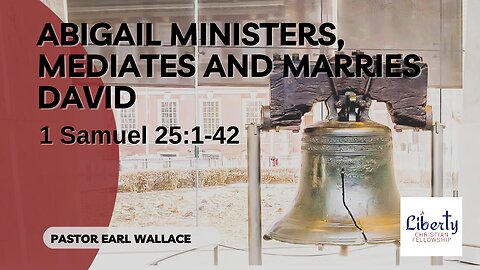 Abigail Ministers, Mediates And Marries David