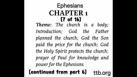 Ephesians Chapter 1 (Bible Study) (7 of 16)