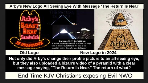 Arby's New Logo All Seeing Eye With Message ‘The Return Is Near’