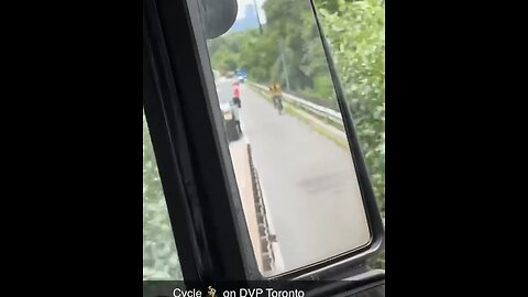 Riding Bike On The Highway