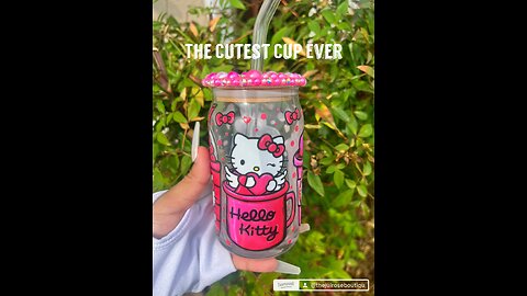 Hello Kitty Glass Cup