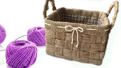 DIY Wicker basket with Jute Rope | Jute Rope Basket