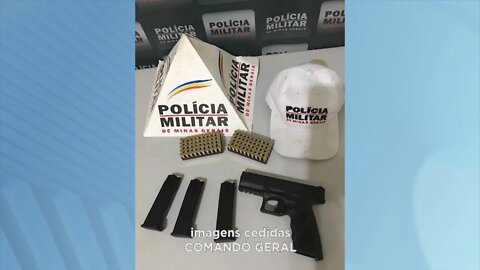 Preso com arma carregadores de pistola e quase 100 cartuchos na BR-259 em Gov. Valadares