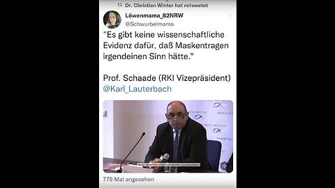 Prof. Schaade (Vizepräsident RKI) sagt dass Masken Sinn & Wirkungslos sind